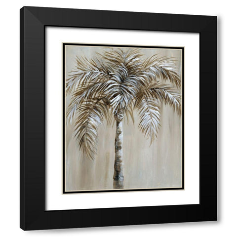 Palm Magic I Black Modern Wood Framed Art Print with Double Matting by Nan