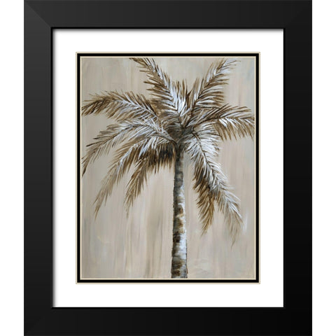 Palm Magic II Black Modern Wood Framed Art Print with Double Matting by Nan