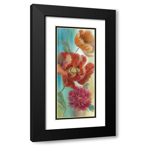 Poppy Panel Red I Black Modern Wood Framed Art Print with Double Matting by Nan