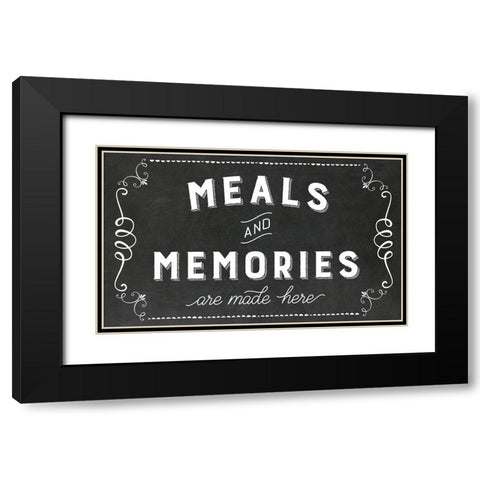 Meals and Memories Black Modern Wood Framed Art Print with Double Matting by Murray, Amanda