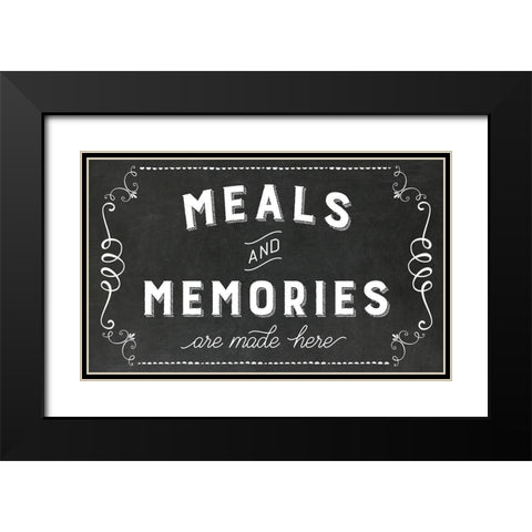 Meals and Memories Black Modern Wood Framed Art Print with Double Matting by Murray, Amanda