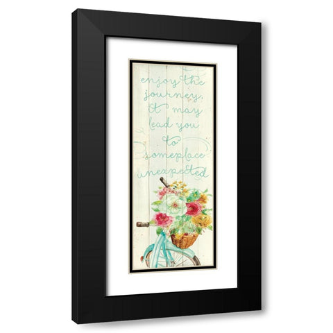 Someplace Black Modern Wood Framed Art Print with Double Matting by Robinson, Carol