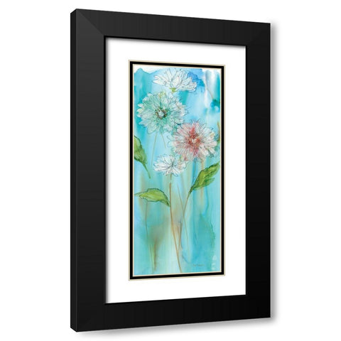 Garden Flow I Black Modern Wood Framed Art Print with Double Matting by Robinson, Carol