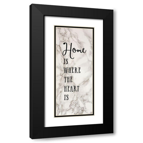 Where the Heart Is Black Modern Wood Framed Art Print with Double Matting by Murray, Amanda