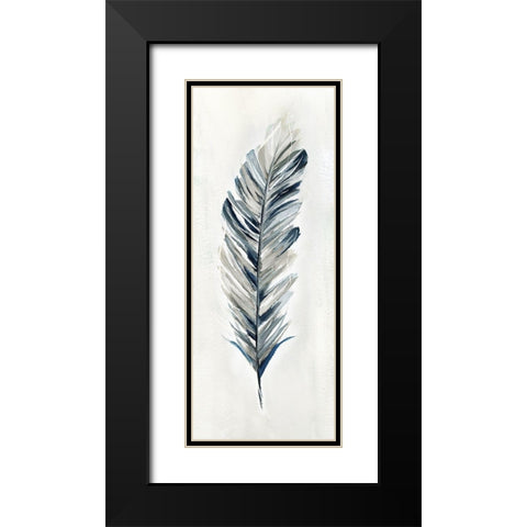 Soft Feathers I Black Modern Wood Framed Art Print with Double Matting by Nan