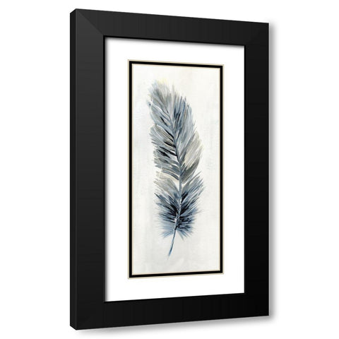 Soft Feathers II Black Modern Wood Framed Art Print with Double Matting by Nan