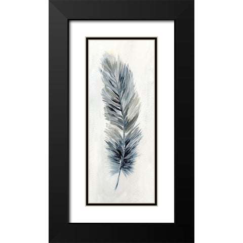 Soft Feathers II Black Modern Wood Framed Art Print with Double Matting by Nan