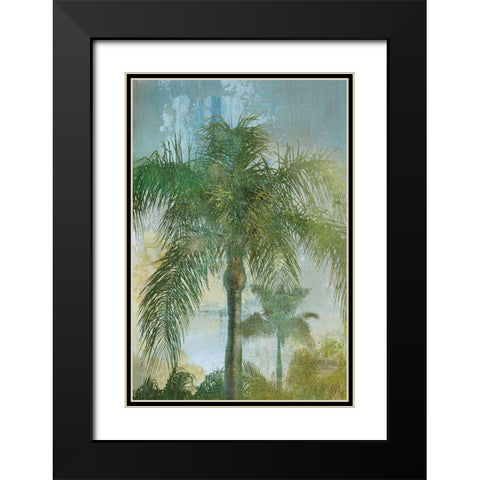 Contemporary Palm Black Modern Wood Framed Art Print with Double Matting by Nan