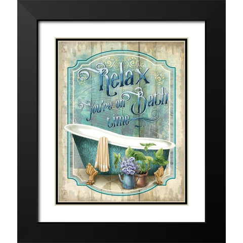 Bath Time Black Modern Wood Framed Art Print with Double Matting by Knutsen, Conrad