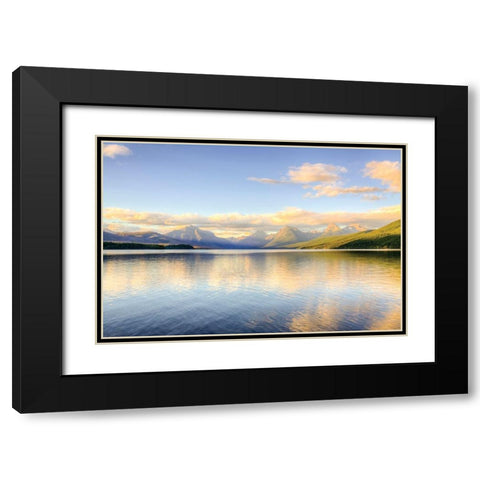 Lake MacDonald Black Modern Wood Framed Art Print with Double Matting by Delimont, Danita