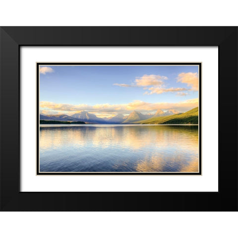 Lake MacDonald Black Modern Wood Framed Art Print with Double Matting by Delimont, Danita