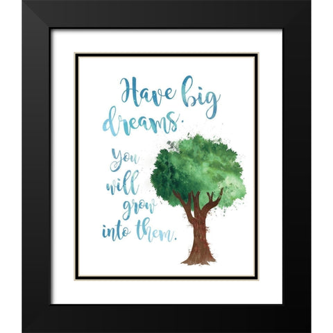 Big Dreams Black Modern Wood Framed Art Print with Double Matting by Murray, Amanda