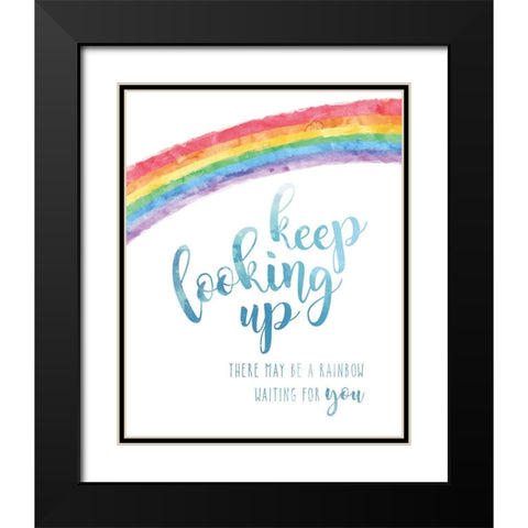 Keep Looking Up Black Modern Wood Framed Art Print with Double Matting by Murray, Amanda