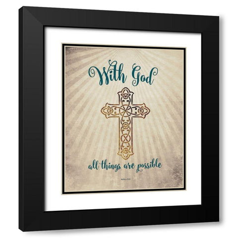 With God Black Modern Wood Framed Art Print with Double Matting by Murray, Amanda