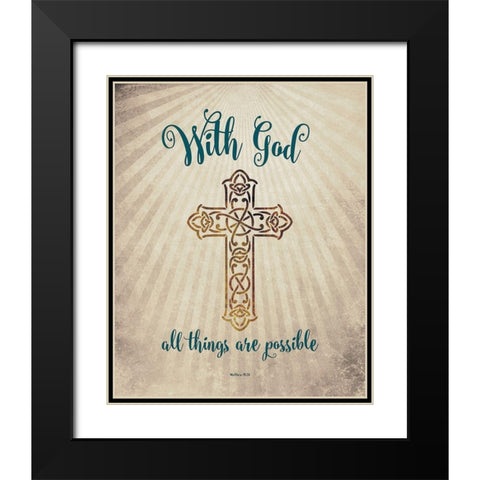 With God Black Modern Wood Framed Art Print with Double Matting by Murray, Amanda