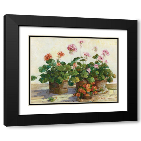 Veranda in Positano I Black Modern Wood Framed Art Print with Double Matting by Swatland, Sally