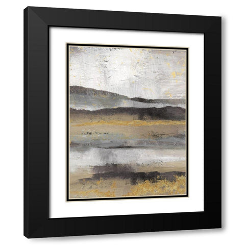 Rolling Hills Detail II Black Modern Wood Framed Art Print with Double Matting by Nan