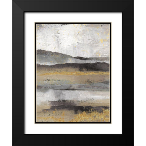 Rolling Hills Detail II Black Modern Wood Framed Art Print with Double Matting by Nan