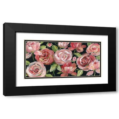 Red Velvet Black Modern Wood Framed Art Print with Double Matting by Nan