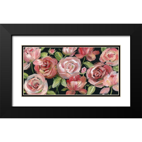 Red Velvet Black Modern Wood Framed Art Print with Double Matting by Nan