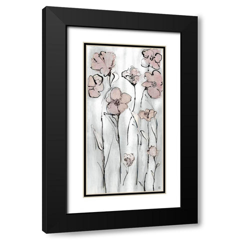 Wildflowers I Black Modern Wood Framed Art Print with Double Matting by Jill, Susan