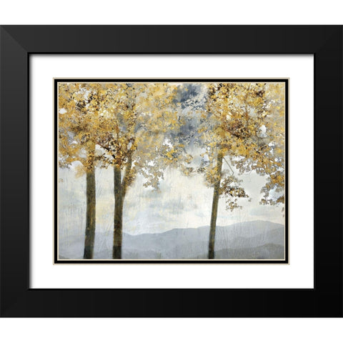 Ridgetop View Black Modern Wood Framed Art Print with Double Matting by Nan