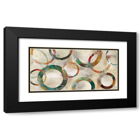 Rings Galore Black Modern Wood Framed Art Print with Double Matting by Nan