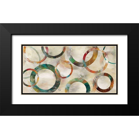 Rings Galore Black Modern Wood Framed Art Print with Double Matting by Nan