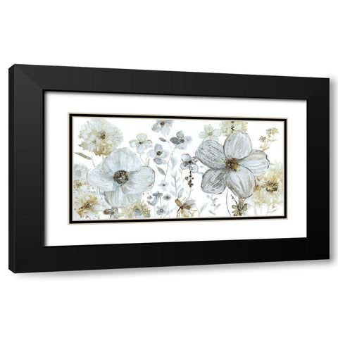 Garden Glitter III Black Modern Wood Framed Art Print with Double Matting by Robinson, Carol