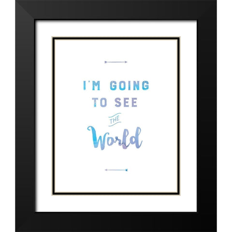 See the World Black Modern Wood Framed Art Print with Double Matting by Murray, Amanda
