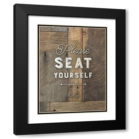 Seat Yourself Black Modern Wood Framed Art Print with Double Matting by Murray, Amanda