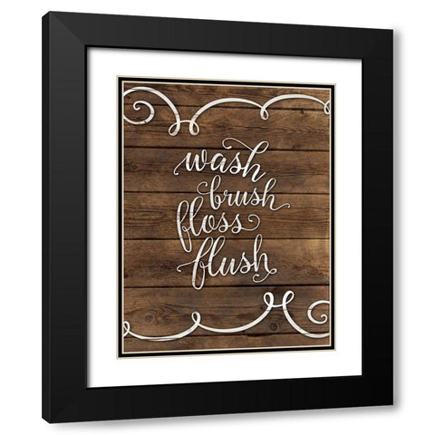 Wash, Brush, Floss, Black Modern Wood Framed Art Print with Double Matting by Murray, Amanda