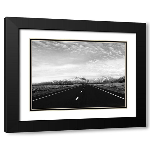 Grand Teton Empty Black Modern Wood Framed Art Print with Double Matting by Delimont, Danita