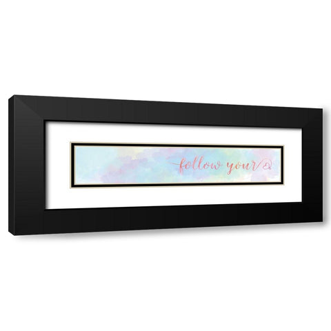 Follow Your Black Modern Wood Framed Art Print with Double Matting by Carpentieri, Natalie