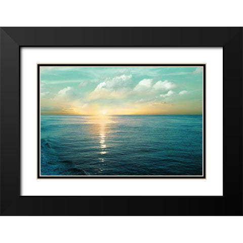 Let There Be Light Black Modern Wood Framed Art Print with Double Matting by Nan