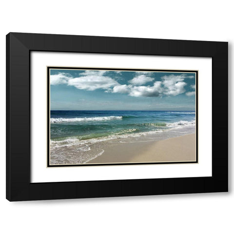 Majestic Waves Black Modern Wood Framed Art Print with Double Matting by Nan
