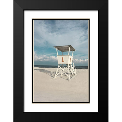 Sitting High Black Modern Wood Framed Art Print with Double Matting by Nan