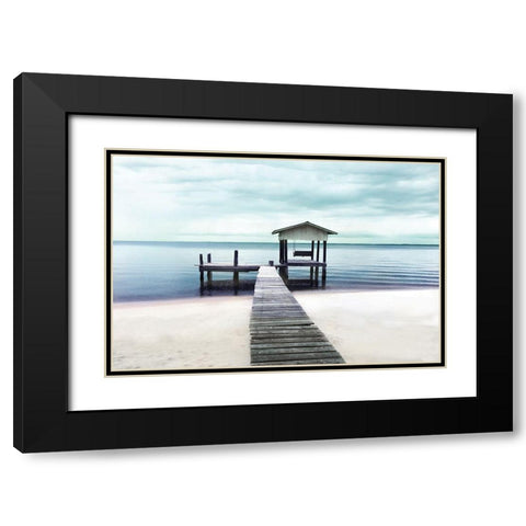 Peaceful Place Black Modern Wood Framed Art Print with Double Matting by Nan