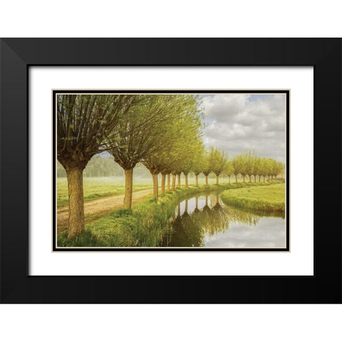 Holland Black Modern Wood Framed Art Print with Double Matting by Van de Goor, Lars
