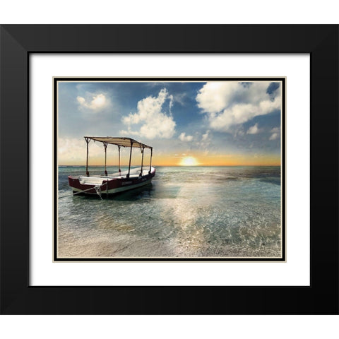 Costa Maya Sunset Black Modern Wood Framed Art Print with Double Matting by Carpentieri, Natalie