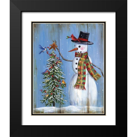 Tis The Season Black Modern Wood Framed Art Print with Double Matting by Dunlap, Marilyn