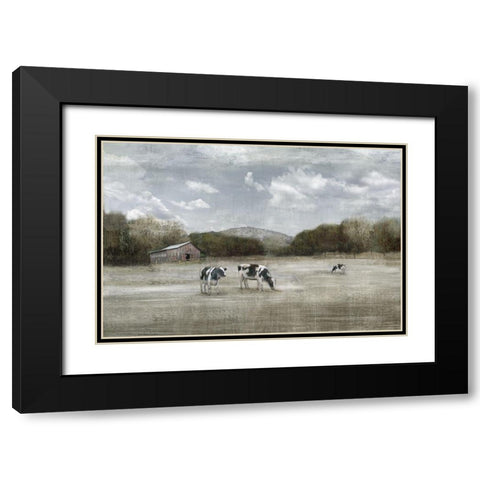 Country Satisfaction Black Modern Wood Framed Art Print with Double Matting by Nan