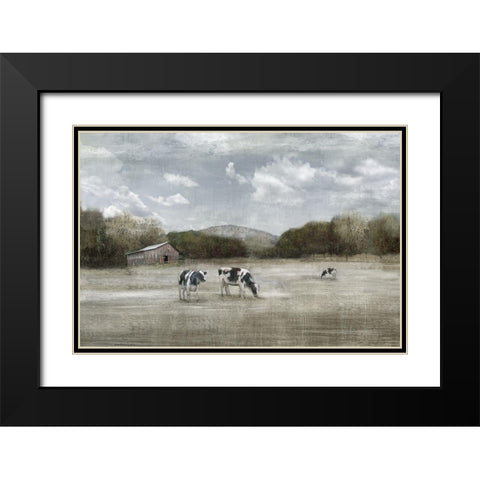 Country Satisfaction Black Modern Wood Framed Art Print with Double Matting by Nan