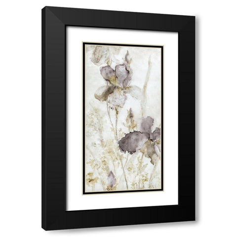 Dawn Iris Black Modern Wood Framed Art Print with Double Matting by Robinson, Carol