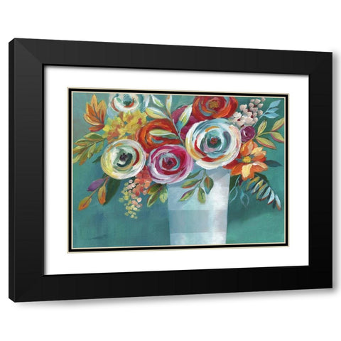 Color Burst II Black Modern Wood Framed Art Print with Double Matting by Nan