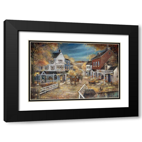 Harvest Village Black Modern Wood Framed Art Print with Double Matting by Manning, Ruane