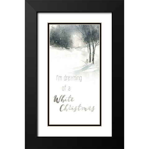 Dreamy White Black Modern Wood Framed Art Print with Double Matting by Robinson, Carol