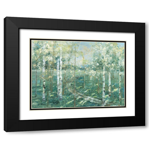 Meadow Light Black Modern Wood Framed Art Print with Double Matting by Swatland, Sally