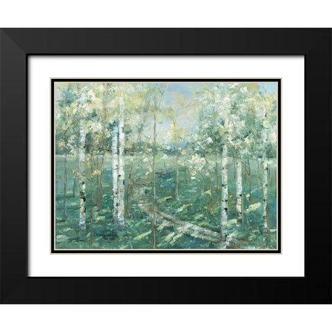 Meadow Light Black Modern Wood Framed Art Print with Double Matting by Swatland, Sally