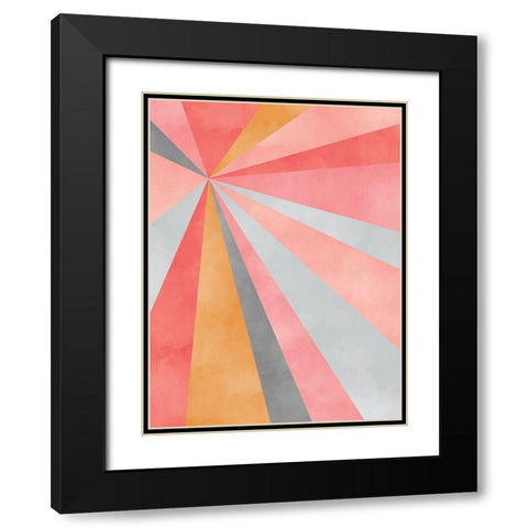 Geometric Black Modern Wood Framed Art Print with Double Matting by Carpentieri, Natalie